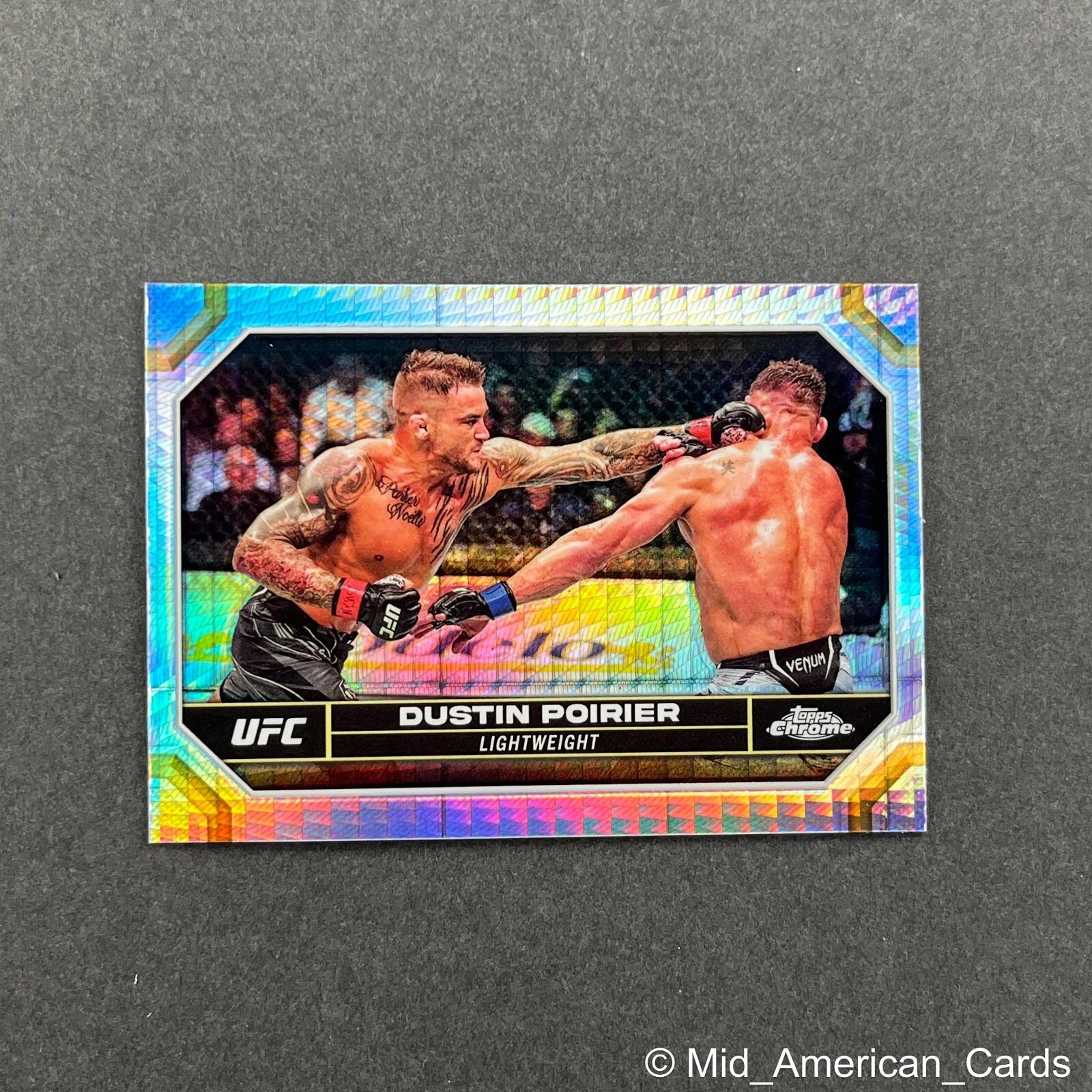 2024 Topps Chrome UFC Dustin Poirier Prism Refractor Hyper #64 Lightweight