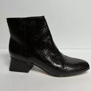 Sam Edelman Womens Daysi Bootie Croc Print Burgundy Size 7 M - Picture 1 of 6