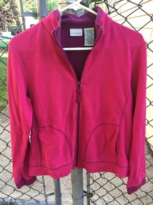 Jaqueta feminina White Stag tamanho médio M 8/10 rosa e roxa com zíper - Imagem 1 de 3