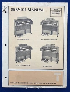 Original Thomas Organ Service Manual / Californian 281C Series - Picture 1 of 1