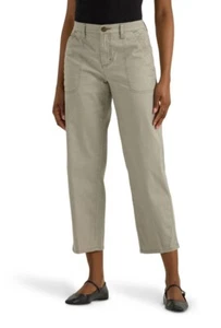 Lee Heritage Slim Straight Women’s Size  4M Carpenter Crop Stretch Pants NWT - Picture 1 of 9