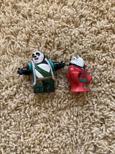 Lotto di 2 action figure Kung Fu Panda DWA PVC resina 2-3". - Foto 1 di 5