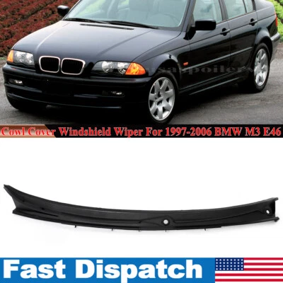 Fits 97-06 BMW M3 E46 323i 328i Lower Motor Cowl Cover-Windshield Wiper Grille - Image 1 of 4