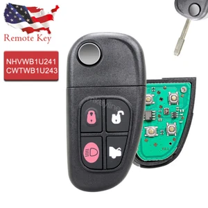 For Jaguar XJ8 S-Type X-Type Flip Keyless Remote Key Fob Transmitter NHVWB1U241 - Picture 1 of 8