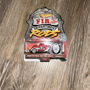 Hot Wheels Fire Department Rods North Pole, AK. Fire Department 3-Window '34 RR' - Picture 1 of 2