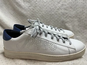 P448 Mens F22 John Perforated Logo Low-Top Sneaker White US14.5-15 EU48 - Picture 1 of 13