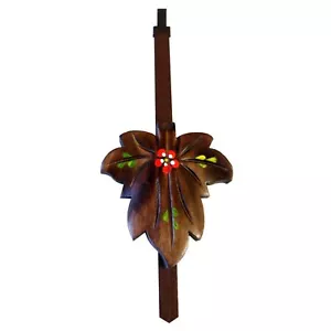 Maple Leaf Cuckoo Clock Pendulum with Flowers – 2.5″ (62mm) CC-343 - Picture 1 of 2