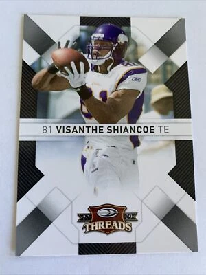 2009 Donruss Threads Card #57 Visanthe Shiancoe Minnesota Vikings NMMt Free Ship - Image 1 of 2