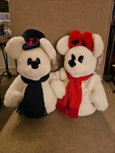 Vintage Mouseketoys viktorianischer Schnee Mickey & Schnee Minnie neu mit Etikett - Bild 1 von 15