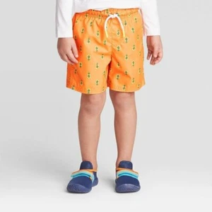 Orange Pineapple Swim Trunks Toddler Kid Boys - Cat & Jack - Picture 1 of 4