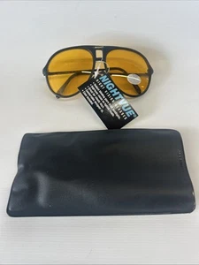 Original AmberVue Aviator Style Nightvue Glasses ONLY ~ Night Driving ~ Vintage - Picture 1 of 12