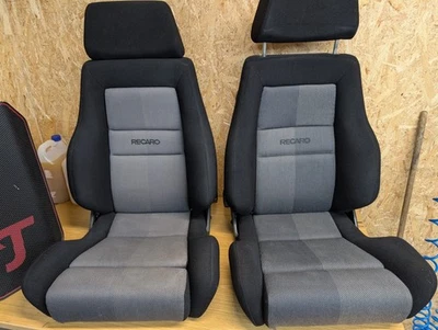 RECARO ls Monza Schwarz Sitzbezüge VW Opel Bmw Nur Innenbahnen  - Bild 1 von 4