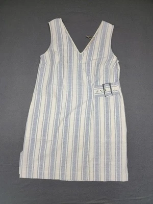 RACHEL ~ RACHEL ROY ~ надежном платье без рукавов средний галстук пряжка полоски синий белый новый без ЯРЛЫКОВ - Изображение 1 из 4
