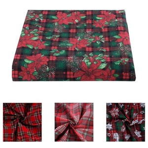 Tessuto Cotone a Fantasia Natalizia Taglio 280x280 cm al Metro Rosso Scozzese - Imagen 1 de 21