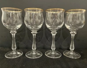 4 Mikasa Chalfonte Water Goblets, 8”, discontinued. - Afbeelding 1 van 7