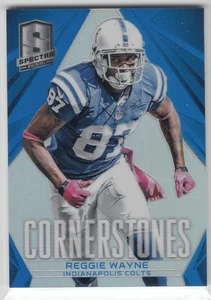 #/49 Reggie Wayne SP ▪ 2014 Spectra Cornerstones BLUE Prizm #6 Colts - Bild 1 von 2