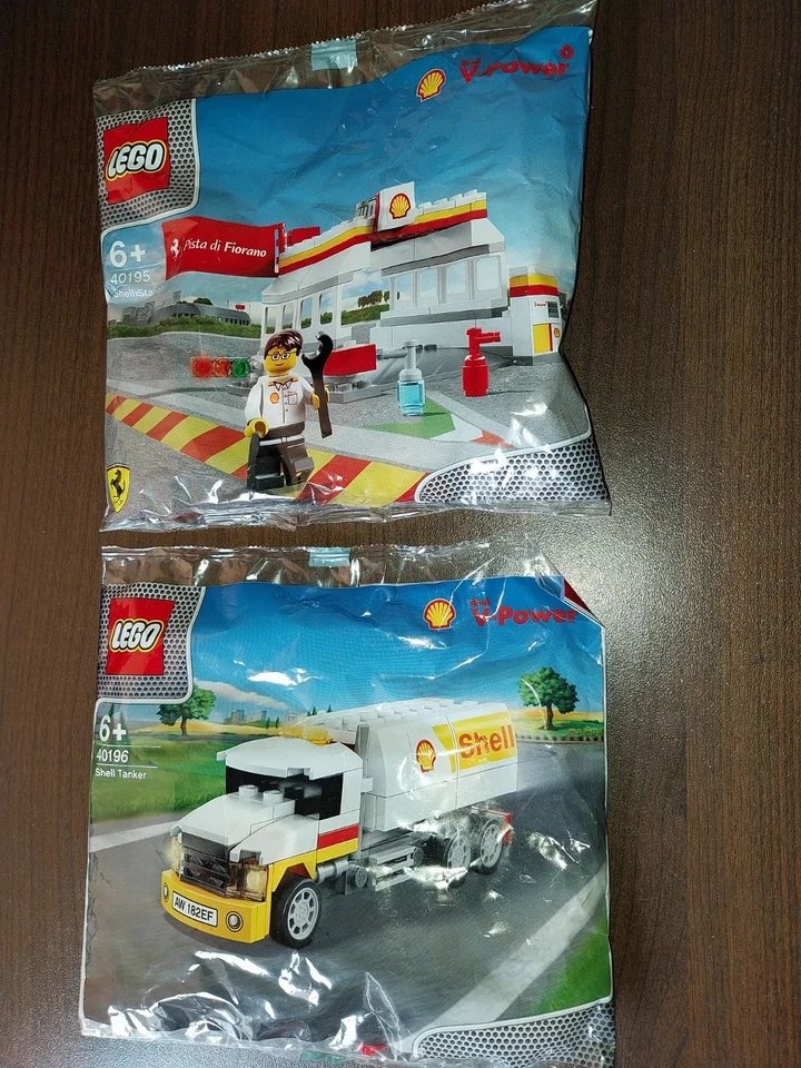 Lego Shell 40195 V-Power Shell Station + 40196 Shell Tanker polybags NEW - Image 1 of 1
