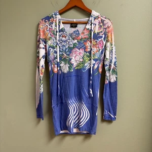 Abito donna con cappuccio Ed Hardy Christian Audigier taglia M grafica Y2K - Foto 1 di 11