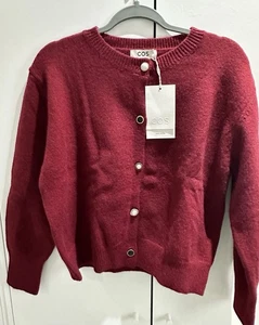 COS Wool Burgundy Cardigan - Picture 1 of 5