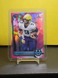 2021-22 Bowman University - J.J. McCarthy #39 Pink Refractor (RC) - Bild 1 von 2