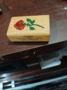 red rose rubber stamp light usef - Picture 1 of 1