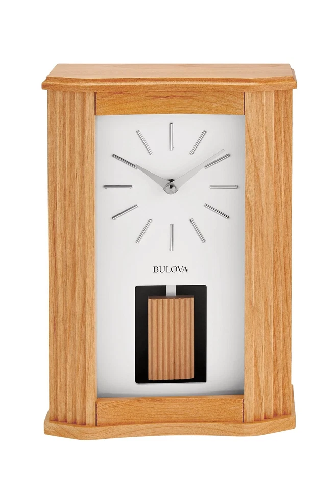 Bulova Chicago Modern Chime Table Clock, Model B1525 | Mid-Century Design | M... - Image 1 of 2