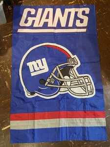Casco Doble Cara NY Giants Exterior Nylon Bandera 42" X 27.75" *Usado/Bonito d2 - Imagen 1 de 9