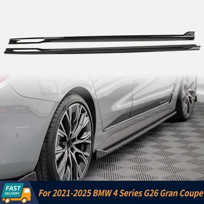 Extensión faldones laterales negro brillante para BMW Serie 4 G26 Gran Coupé 2021-2025 4D Foto 1 de 4