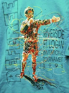 SOCCER REFEREE RIVERSIDE FT. LOGAN INVITATIONAL TOURNAMENT 1995 Denver XXL SHIRT - Picture 1 of 5