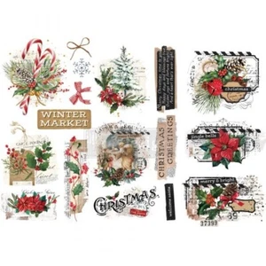 NEU Re-Design by Prima Decoupage Dekor Transfers 6x12" Weihnachtsanhänger - Bild 1 von 1
