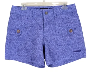 Marmot Ginny Shorts Size 8 Purple Dot Hiking Trailing Walking Outdoor - Picture 1 of 12