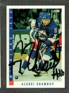 1993-94 Score #256 Alexei Zhamnov Winnipeg Jets Hockey Signed Autograph - Picture 1 of 2