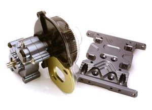 Billet Machined Main Gearbox w/ Metal Gears for Axial SCX-10 Honcho Jeep & Dingo - Picture 1 of 1