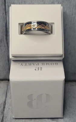 BOMB PARTY 🎈 RBP3657 (TALLA 12) *THE ADVENTURE* ANILLO PARA HOMBRE MADERA RUBIA/TITANIO Foto 1 de 4