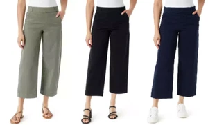 Gloria Vanderbilt Women's Wide Leg Cropped Pant - Picture 1 of 15