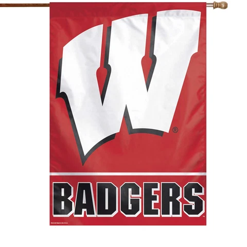 WinCraft Wisconsin Badgers 28" x 40" Primary Logo Single-Sided Vertical Banner Cover