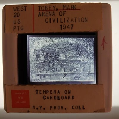 Diapositiva de vidrio Mark Tobey Arena of Civilization 1947 Art 35 mm Foto 1 de 4