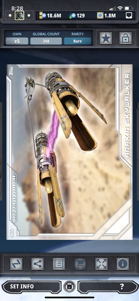 Topps Star Wars Digital Card Trader TPM Now This Is Podracing Anakin Award - Image 1 of 1