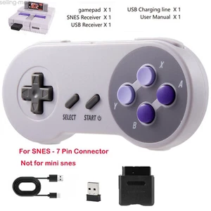 Wireless SNES Gamepad & Receiver Compatible with Original SNES/SFC PC Windows - Picture 1 of 17