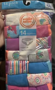 Ropa interior hipsters Wonder Nation para niñas paquete de 14 etiquetas súper suaves comodidad gratuita talla 16 - Imagen 1 de 4