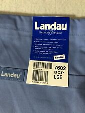 Landau Essentials Unisex Reversible Drawstring Scrub Pants Size L Blue 7602 NEW