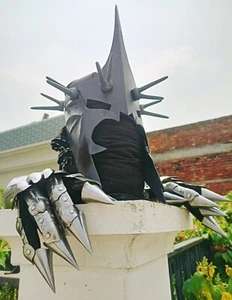 Halloween Nazgûl Helmet & Gloves Costume Lord of The Rings Witch King Cosplay - Picture 1 of 10