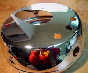1971-73 Triumph T120, T150V, BSA A65, OIF, FLATBACK 7" Headlamp Shell & Rim, NEW - Foto 1 di 6