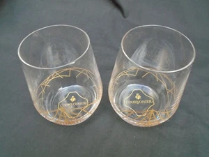 Courvoisier Pair of Rolling Glasses Glass Pyramid at Louvre Museum - Picture 1 of 6