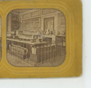 Sarcophagus Louvre Tissue Hold To Light Stereoview - Picture 1 of 3