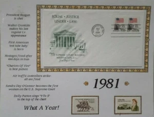 Happy Birthday What happened 1981 year postage stamps First Day cover History 42 - Picture 1 of 1