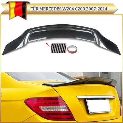 Heckspoiler Spoiler Heckflügel für Mercedes C-Klasse W204 C200 07-14 Carbon Look - Bild 1 von 4
