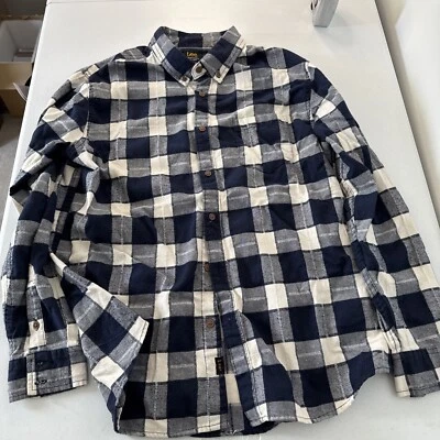 Camisa a Cuadros Lee’s Hombre, Talla Grande, Calidad Premium Preppy Comfort Foto 1 de 4