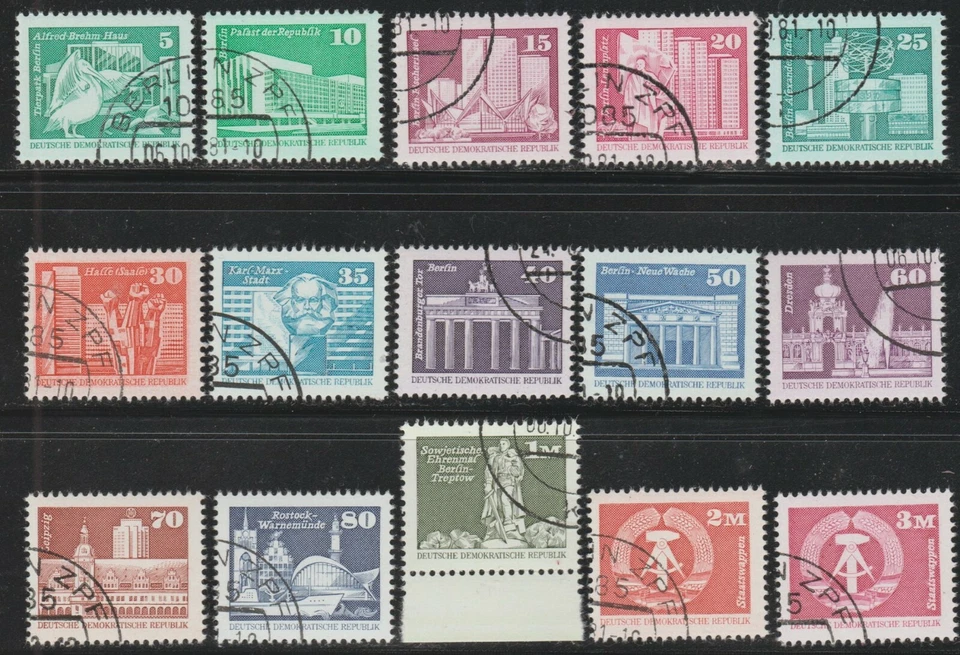DDR 1980-81 SC# 2071 - 2085 - Complete Set of 15 Stamps - Used Lot # 155 - Image 1 of 1