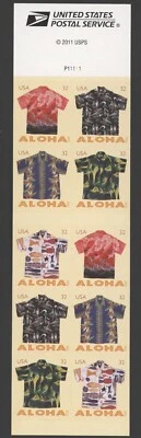 2012 US Scott #4682-4686 (4686b) 32c Aloha Shirts, Booklet of 10 MNH - Image 1 of 2